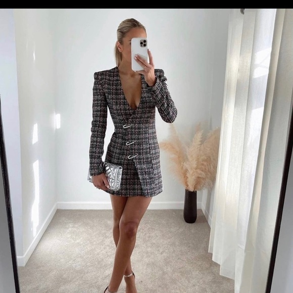 Zara textured blazer dress size M - Picture 2 of 5